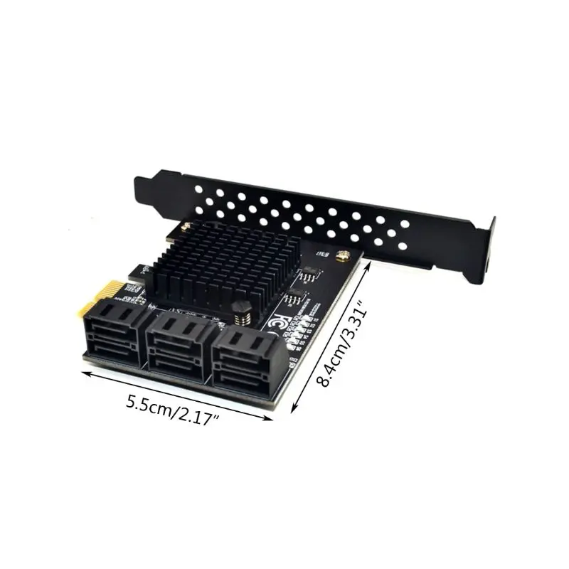 

High Quality New 6 Ports SATA 3.0 to PCIe Expansion Card PCI Express SATA Adapter SATA3 Converter