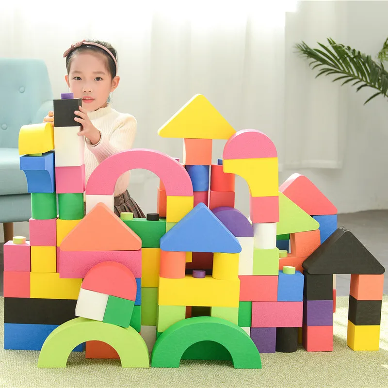 

Eva Soft Foam Toy Amusement Park Naughty Fort Large Stacked Toy Castle Building Blocks Brick-Inserted Building Blocks