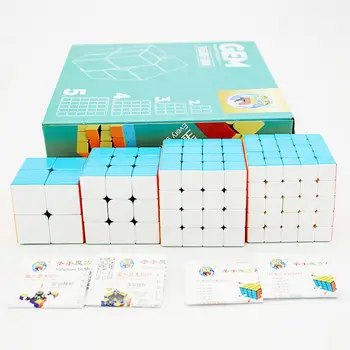 

4pcs/set Speed Cube Set 2x2 3x3 4x4 5x5 Magic Cube Set Educational Puzzle Toys