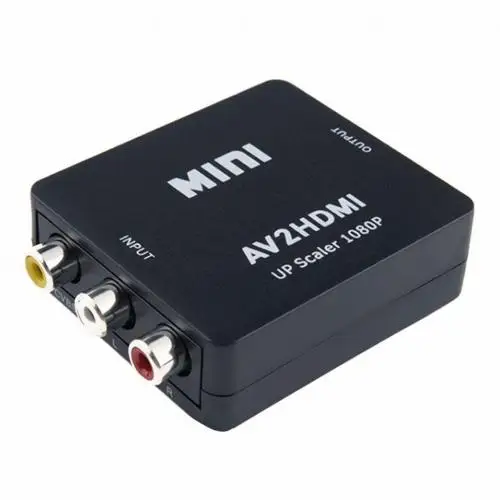 RCA AV вход в HDMI выход Upscaler композитный адаптер 1080P видео конвертер - Цвет: Черный