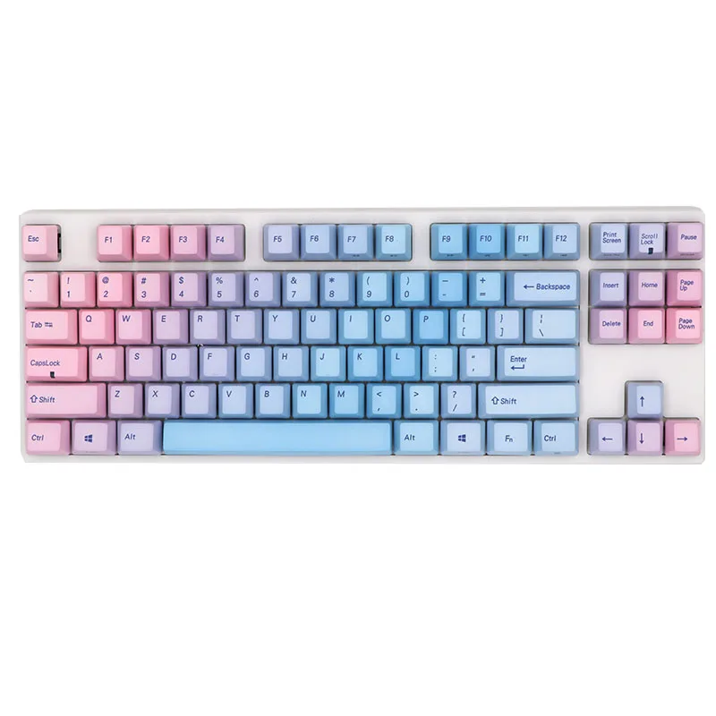 Keypro Blue enchantress цветная Сублимация PBT пропитанная механическая клавиатура