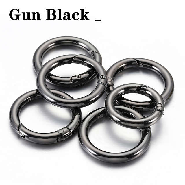Keyring Metal O Ring Spring Clasps Openable Handbag Belt Strap Buckles Dog Chain Snap Clasp Connector for DIY Making