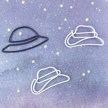 

hat Paper Clip Cartoon hat Shaped Paper Clips Steel Bookmark Fashion Windbreaker Hat Paper Clip Paperclip Cute Paper Clips