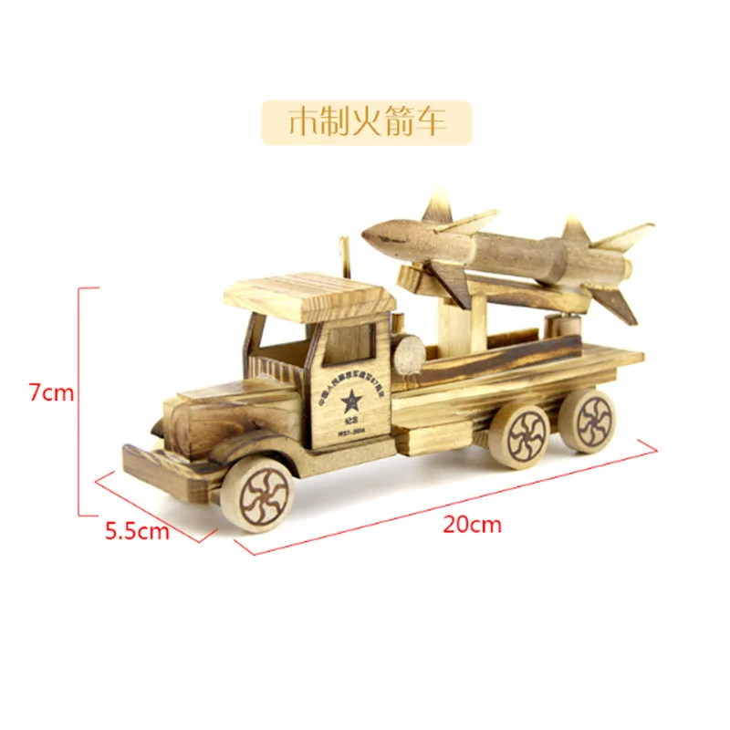 

Hot Selling Wooden Craftwork Wooden Rocket Model Car Model Toy Car Model Entirely Handmade