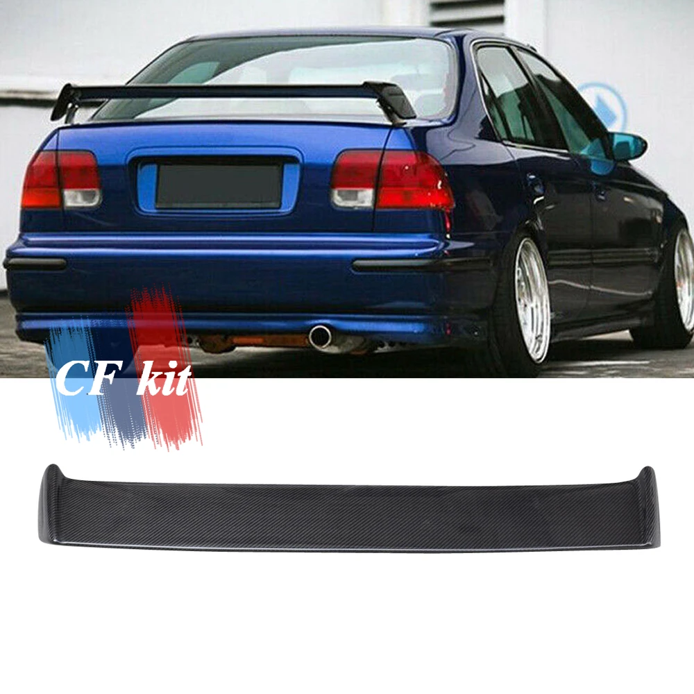 CF Kit Carbon Fiber EK EG Rear Trunk Wing Spoiler Splitter For HONDA