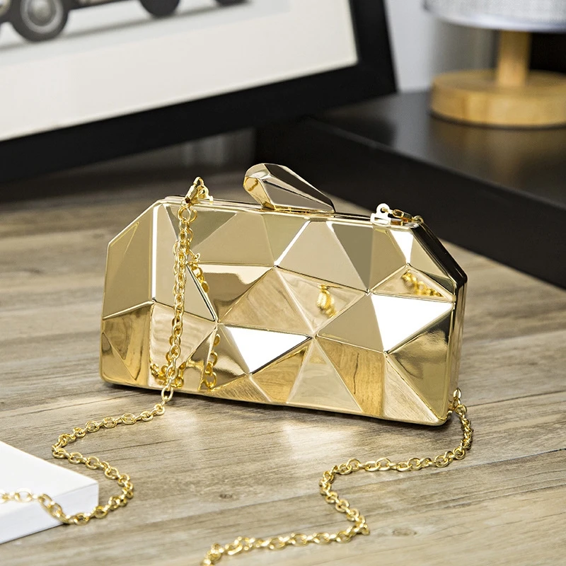 Fashion Women's Shiny Evening Party Handbag Clutch Bag Chain Shoulder Bag