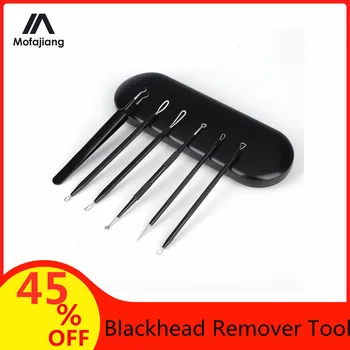 

6Pcs/Box Stainless Steel Blackhead Remover Tool Kit Acne Black Spots Needle Set Facial Pore Cleaner Comedone Pimple Blemish