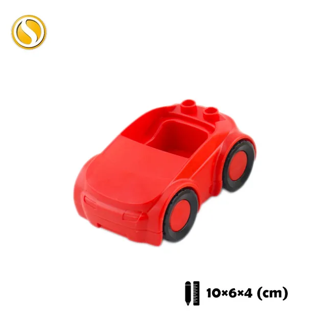Trailer Car model Airplane Big Building Blocks Vehicle Accessory Compatible Classic Assemble Bricks Children DIY Toys Girl Gift CHE005-hong