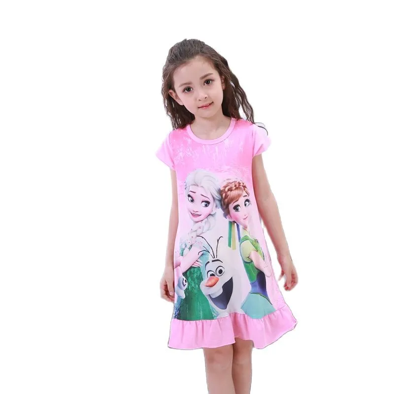 costo Espinoso Parásito Disney-vestido de Frozen para niñas de 2 a 12 años, ropa para niños, 100%  algodón, trajes de princesa _ - AliExpress Mobile