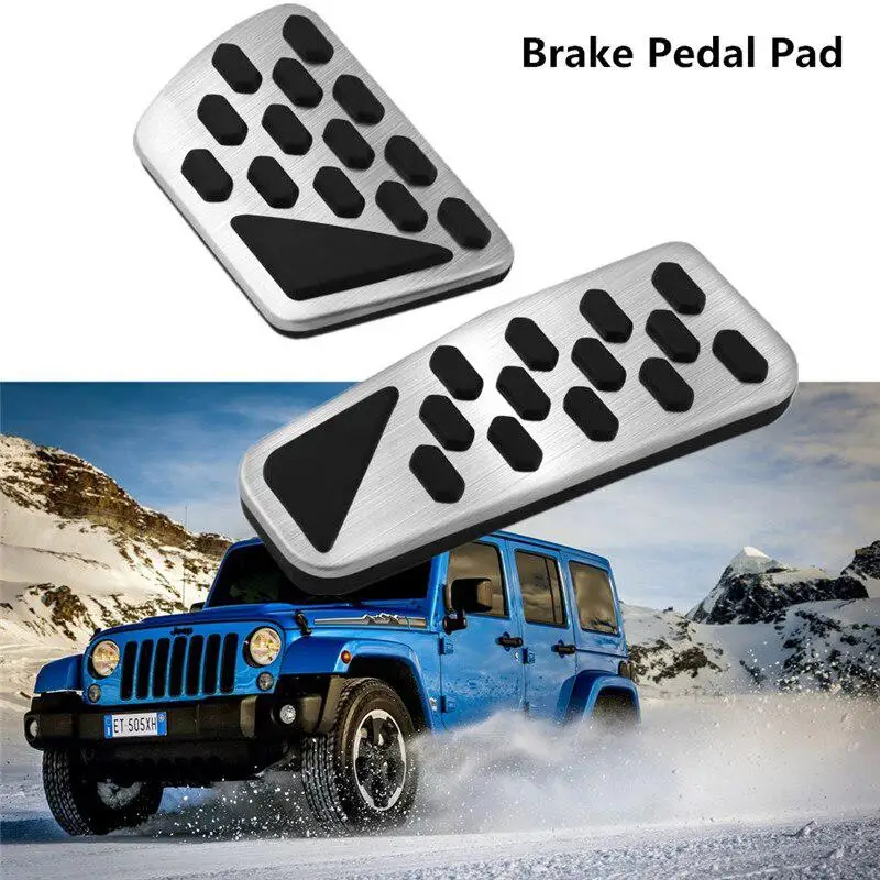 2PCS For 2018-2019 Jeep Wrangler Jl Models Car Gas Brake Foot Pedal Pad Kit Stainless Steel Accelerator Plate Pads | Автомобили и