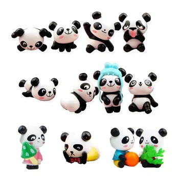

12 Pcs Resin Ornament Panda Element Attractive Artificial Landscape Decoration Desktop Adornment Plant Ornaments for Landscape S