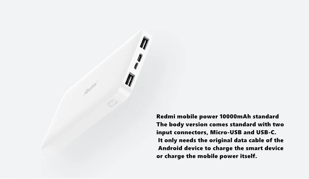 Xiao mi Red mi power Bank 10000 мАч power bank QC3.0 портативное зарядное устройство 2 usb-порта аккумулятор внешний аккумулятор mi power Bank 10000 мАч