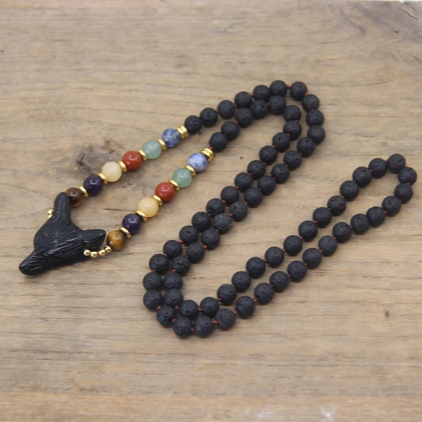 Collana Uomo Dente Di Lupo Pendente Dente Di Lupo In Ossidiana Nera - Collana Uomo/Donna Con Laccio Pelle O Acciaio Tormalina Nera - Foto 7