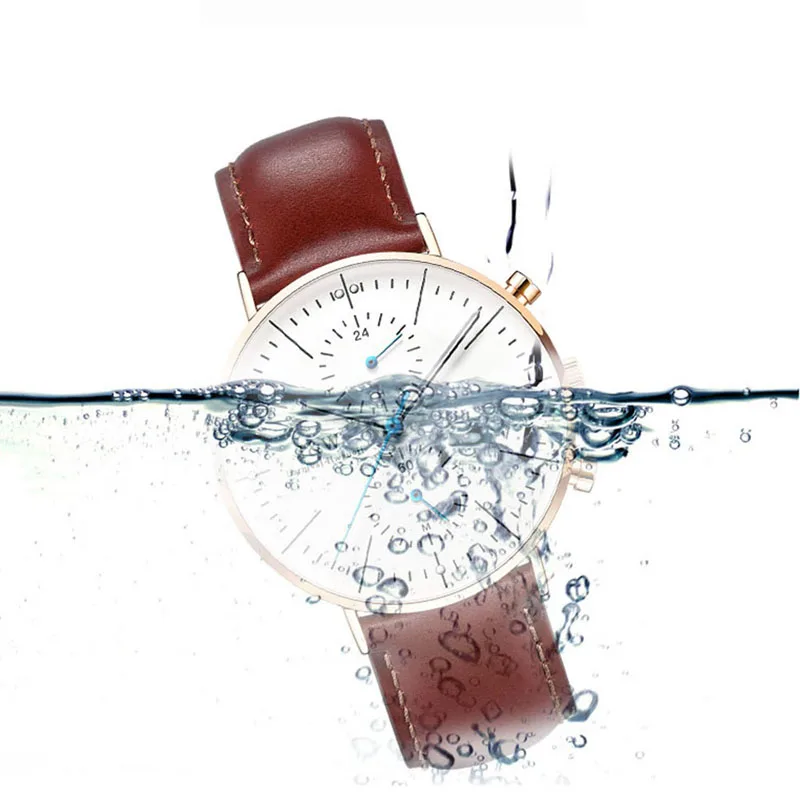 Карнавальные мужские многофункциональные кварцевые часы, мужские Ультра тонкие кожаные Наручные часы, мужские Модные Повседневные водонепроницаемые часы I& W Relojes