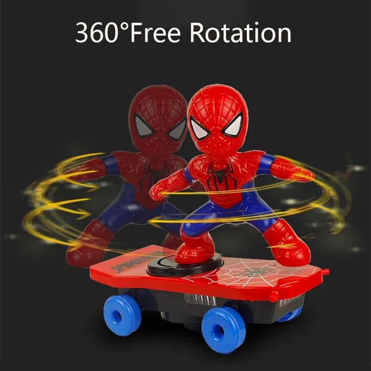 Tuba Электрический универсальный скейт игрушечные пауки трюк Dazzle освещение музыкальный скутер