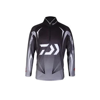 

2019 new winter breathable top outdoor sports quick dry down lapel long sleeve fishing shirt casual fall big patch sweat fishing