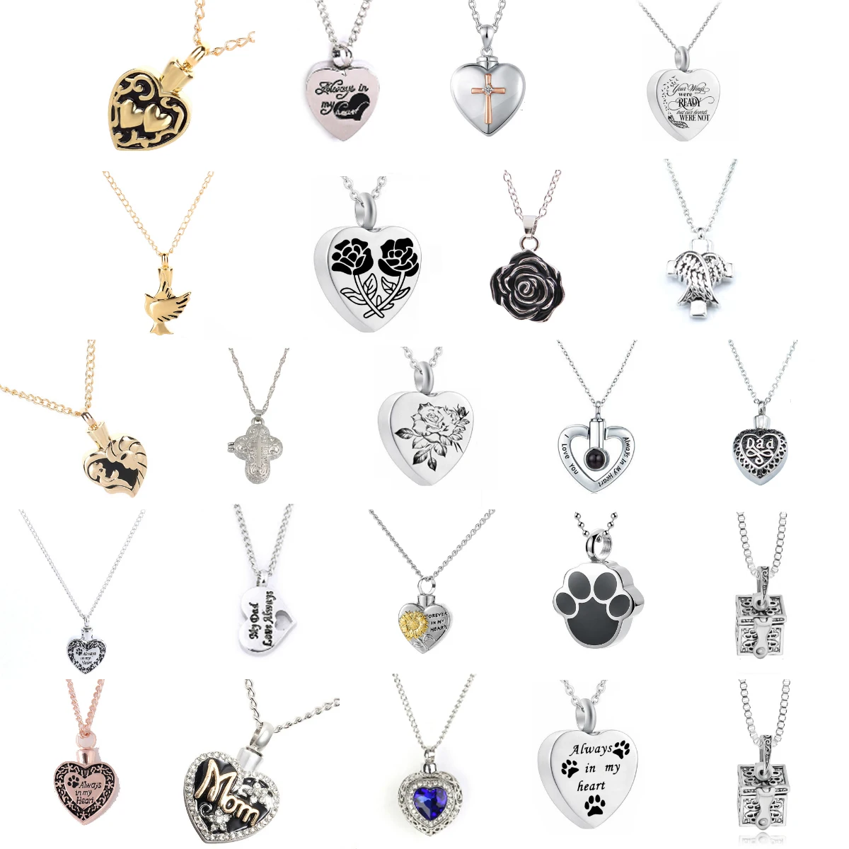 1pcs Stainless Steel Cremation Ash Jewelry Heart Urn Necklace Memorial Keepsake Pendant Funnel Fill Kit | Украшения и аксессуары