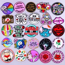 Letter Love Patches On Clothes Music Rock Patch Iron On Patches For Jacket Clothes Cartoon Slogan Patch Badge Stickers Appliques