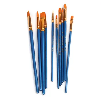 

10pcs/lot High Quality Watercolor Painting Pen Nylon Hair Wooden Handle Paint Pen Set Stationary Set