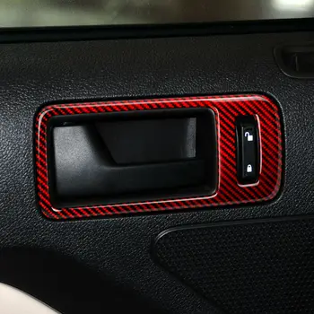 

2pcs Car Interior Sticker For Ford Mustang 2009-2013 Carbon Fiber Accessori Auto Car Interior Door Handle Cover Trim Stickers
