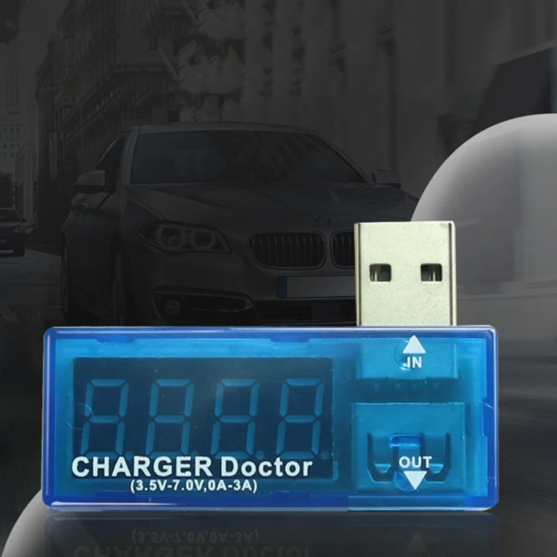 Автомобильный USB ток тестер напряжения цифровой дисплей зарядное устройство Вольтметр метр тестер