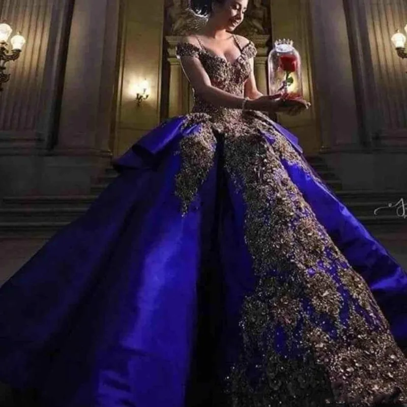 Великолепное атласное Королевское синее платье Quinceanera женское длинное