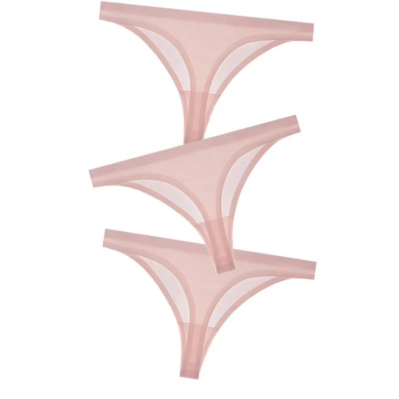 As shown 3 шт., женские стринги, стринги, сексуальные, низкая посадка, бесшовные трусики, одноцветные, стринги для женщин, невидимого размера плюс, нижнее белье, женское нижнее белье - Цвет: As shown