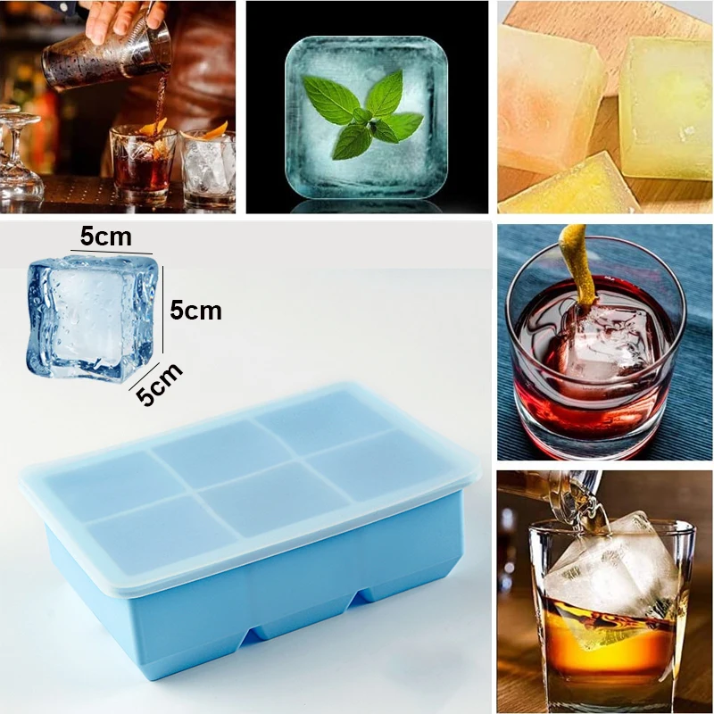 HAY Ice cube tray, square, XL, blue