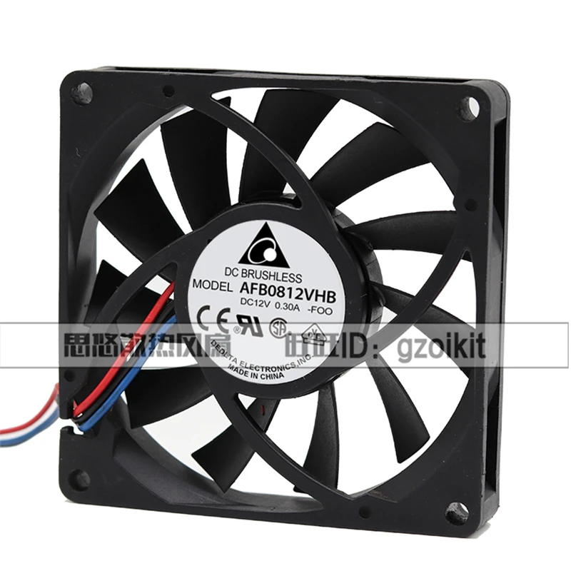 Nuovo Originale Afb0812Vhb 12V 0.30A 8Cm 8015 Ventola Di Raffreddamento Cpu Con Telaio A Doppia Sfera