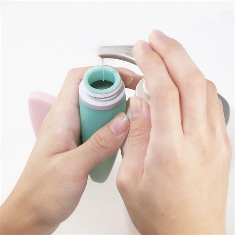 30/60/90ML Silicone Travel Bottles Leak Proof Squeezable Refillable Containers Cosmetic Tube for Shampoo Lotion Liquids Bottling