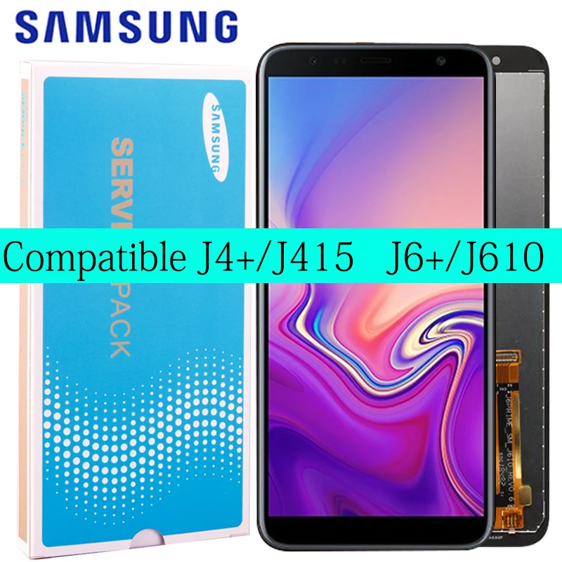 6,0 ''lcd J4+ J4 Plus J415 J415F для SAMSUNG Galaxy J6+ J610 J610F J610FN J6 Plus дисплей сенсорный экран дигитайзер