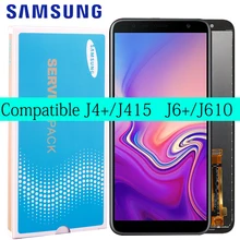 6,0 ''lcd J4+ J4 Plus J415 J415F для SAMSUNG Galaxy J6+ J610 J610F J610FN J6 Plus дисплей сенсорный экран дигитайзер