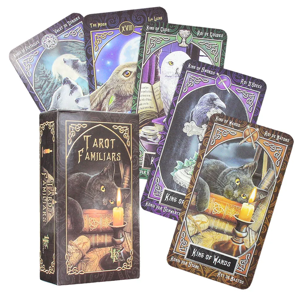 O familiar tarô baralho guia cartão de mesa jogo de cartas mágico destino adivinhação cartão