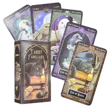 O familiar tarô baralho guia cartão de mesa jogo de cartas mágico destino adivinhação cartão