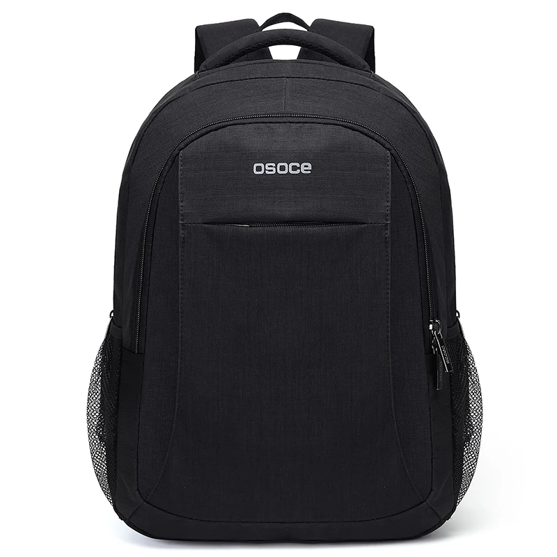 black OSOCE сумка для ноутбука рюкзак 15,6 дюймов с usb зарядным портом для наушников Водонепроницаемый Бизнес-рюкзак - Цвет: black