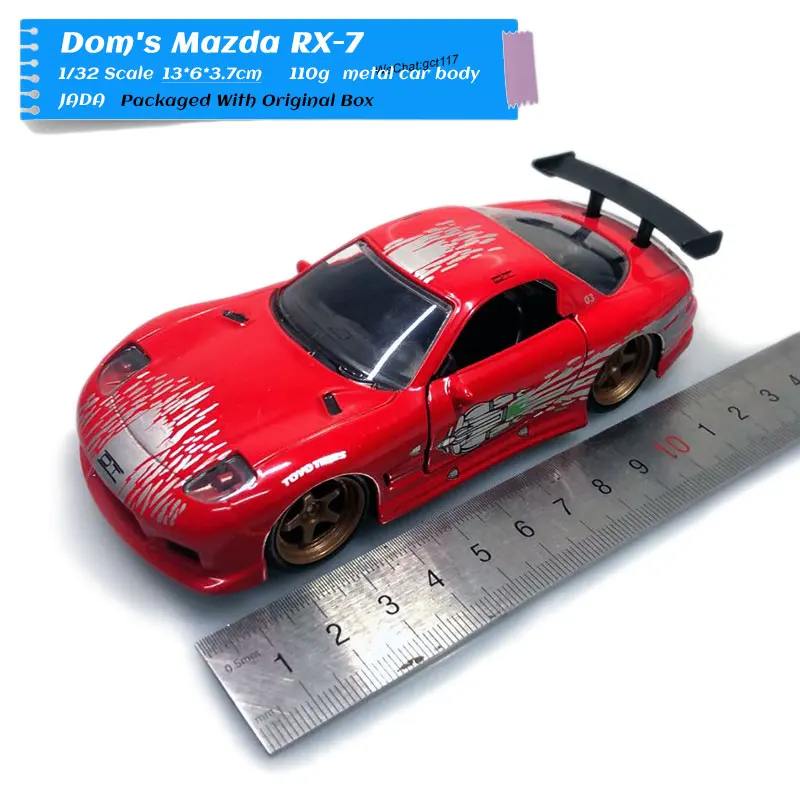 JADA 1 32 Scale Car Model Toys Mazda RX 7 Diecast Metal Car Model Toy For 2