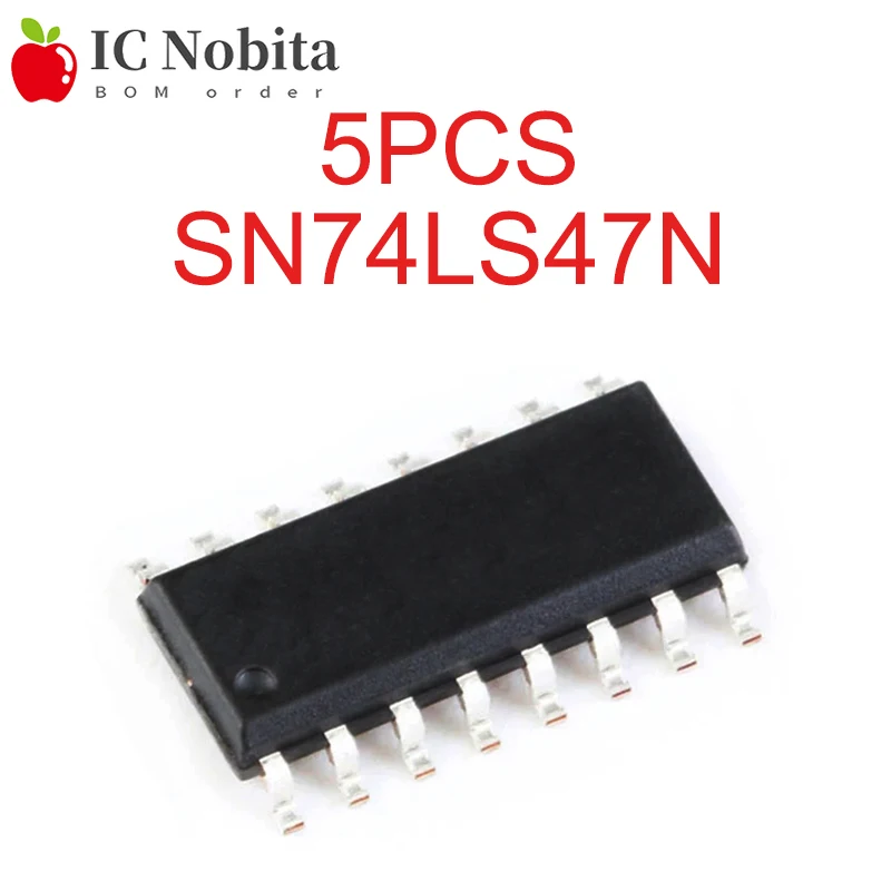 

5PCS SN74LS47N SOP 74LS47 SOP16 SMD Decoder Driver IC New