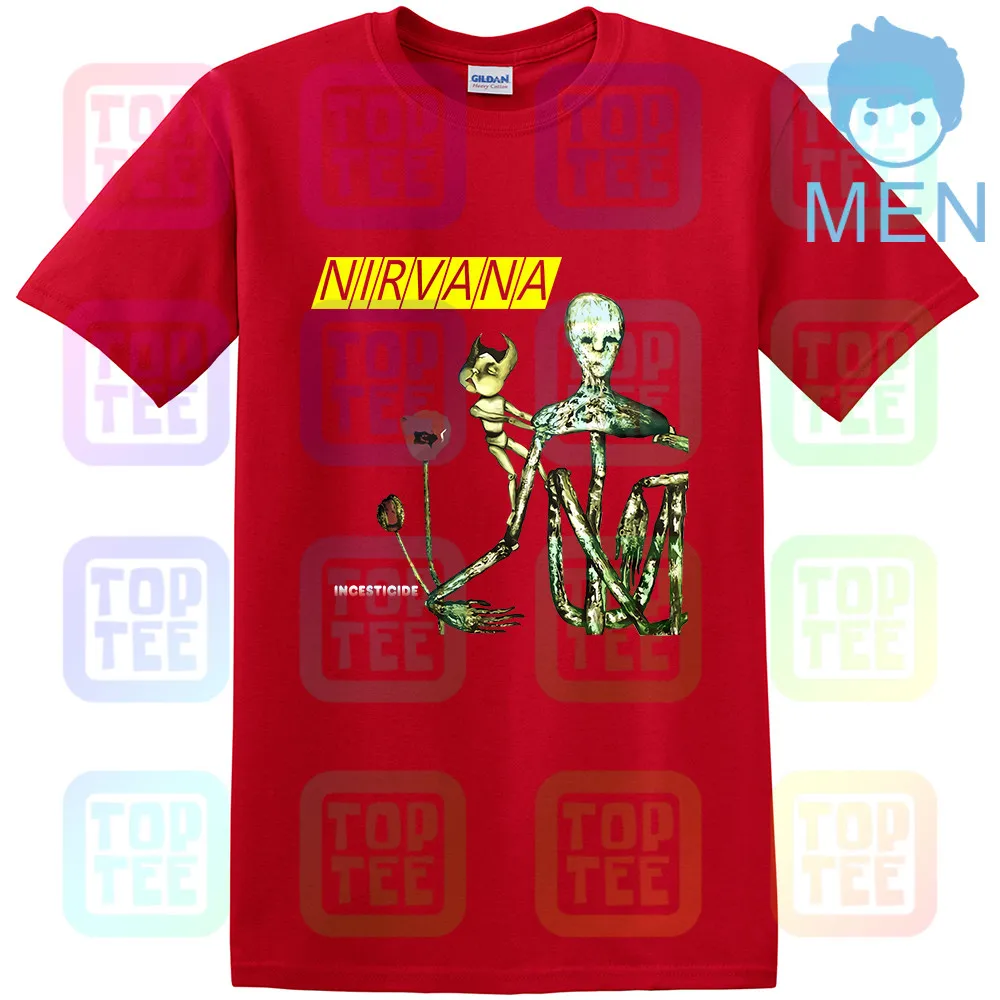 MEN-RED Nirvana Incesticide Футболка Nwt аутентичная и лицензированная уличная одежда размер S-3Xl - Цвет: MEN-RED
