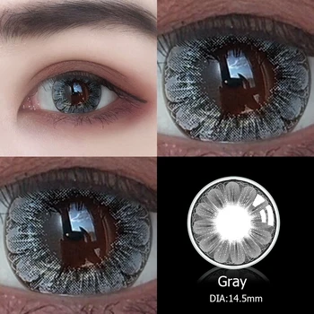 

For myopia Beautiful Pupil Color Contact Lenses Prescription Female Path 14.5mm Cute Multicolor Party Gift Cartoon Girl Cosplay