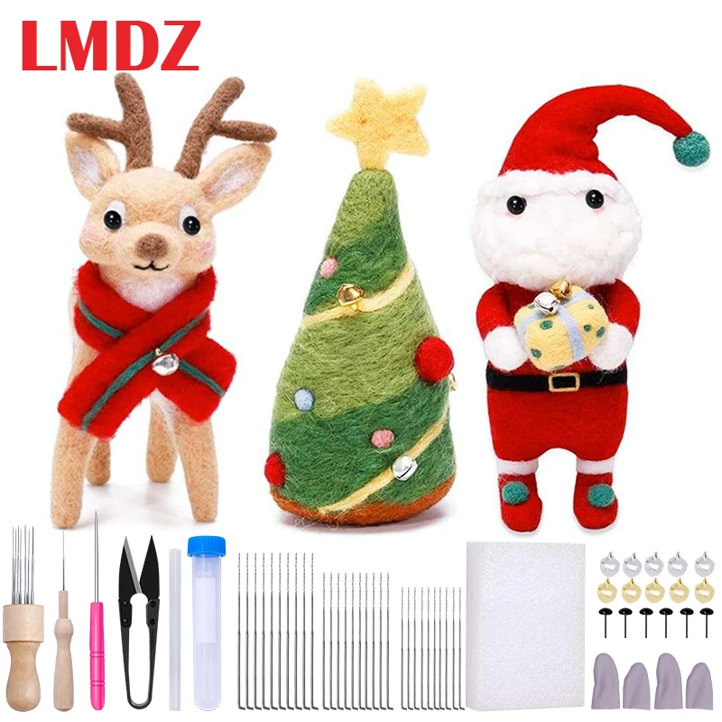 LMDZ набор для валяния игл стартовый товары Санта Клаус олень Рождественская елка