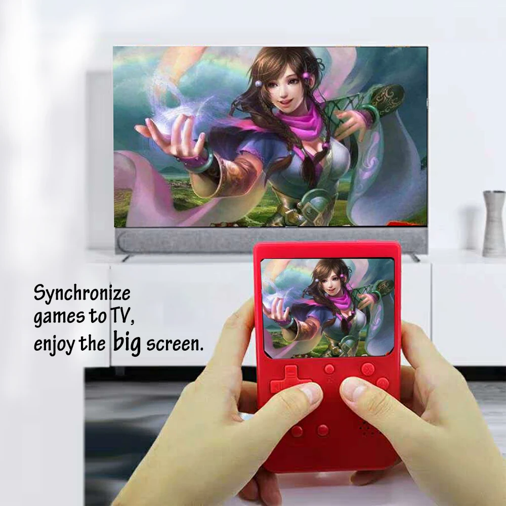 Portable Mini Handheld Game Console 8-Bit 3 In Color LCD Screen Built-in 400 Games Kid Video Handheld Game Player on TV