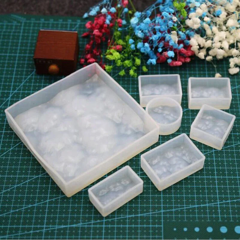 7 шт./компл. 3D с рисунком в виде водной ряби силиконовые формы эпоксидные