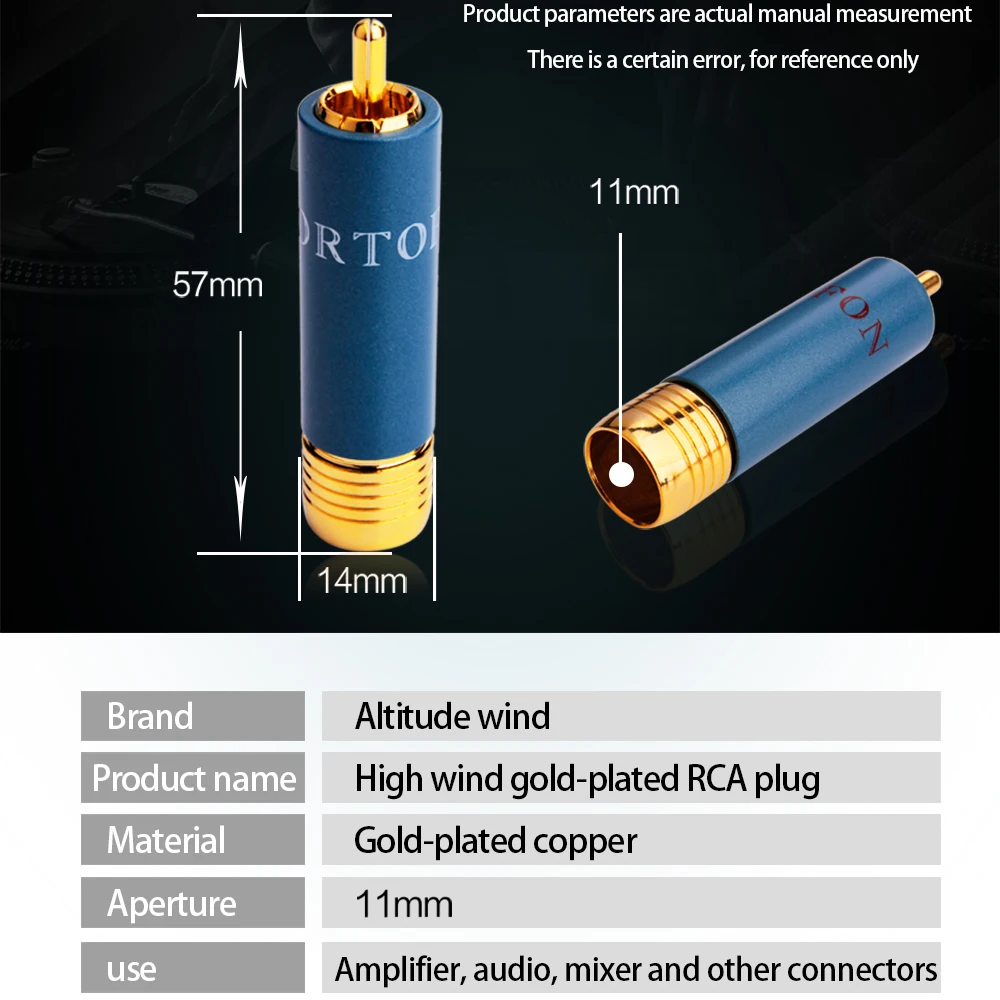 Banhado a Ouro Rca de Referência Conector Hifi Cabeças Plugue Hi-end Ortodônico 8nx Rca 4 - Image 2