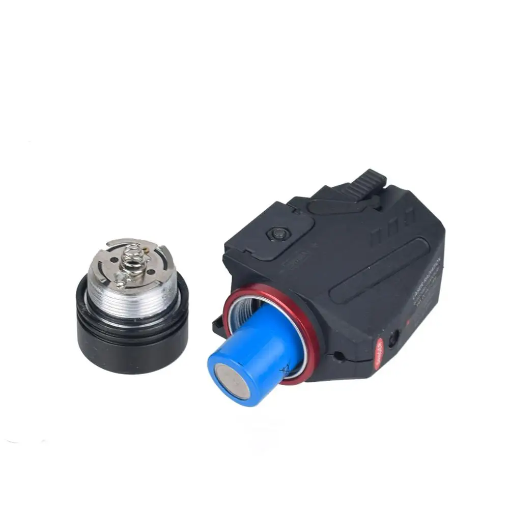 Tactical LED Flashlight Green / Red Laser Sight For 20mm Rail Mini Glock Pistol Gun Light lanterna Airsoft Light-2