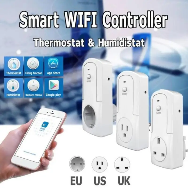 Wifi беспроводной термостат температуры и влажности Модуль приложение TS-5000 умный пульт дистанционного управления умный переключатель времени розетка