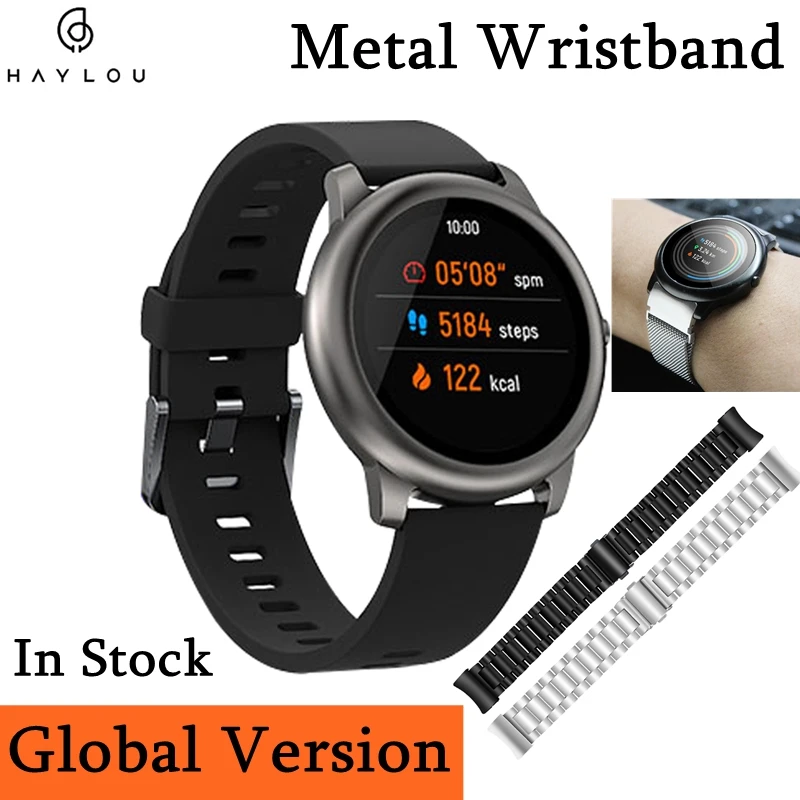

Original Haylou Solar Smart Watch Global IP68 Waterproof Smartwatch For Android iOS Haylou LS05 For Xiaomi Women Men Metal Watch