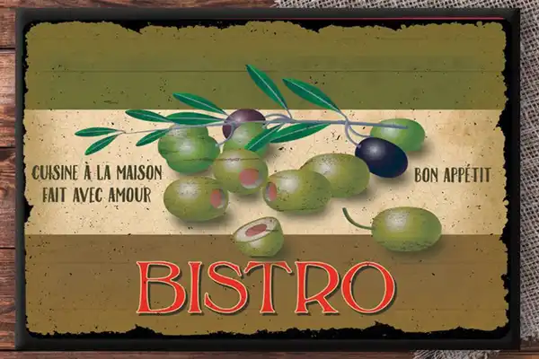 Bistro Wall Plaque Wall Sign Christmas Gift Metal Wall Sign Retro Style Tin Sign Kitchen Sign French Bistro Sign Retro Kitche Plaques Signs Aliexpress