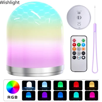 

RGB Remote Control Night Light Table Lamp Stage Light Atmosphere Light Novelty Color Night Lamp for Children Bedroom Lighting
