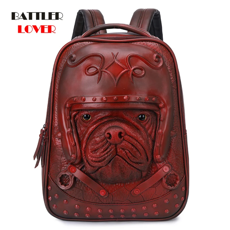 3D Dog Design Steampunk Backpack For Women 2021 Animal Waterproof Bagpack Men Fashion Laptop Bag Lady Biker Case Large Capacity