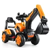 Children's electric car toy engineering car old toy battery double drive with remote control knight excavator Russia free shipp 1